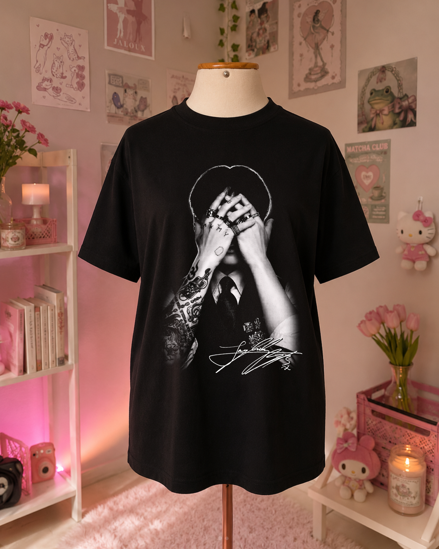 Black & White Tattoo K-Pop T-Shirt