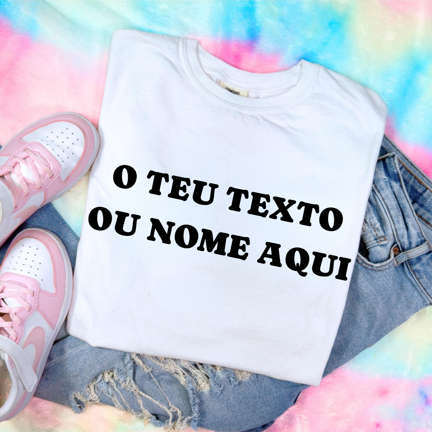 T-shirt Personalizada com Texto e Nomes