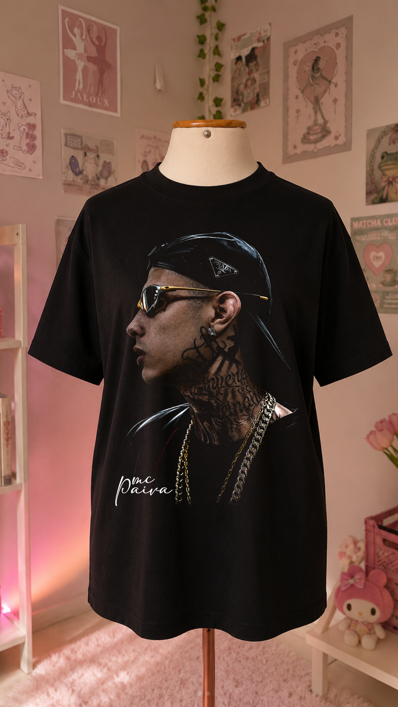 T-Shirt Brazilian Trap Streetwear Aesthetic Preta | Rapper Vintage Style