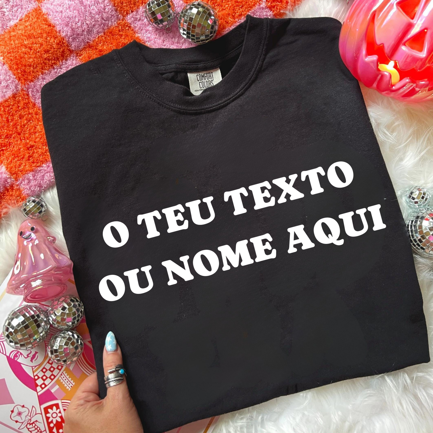 T-shirt Personalizada com Texto e Nomes