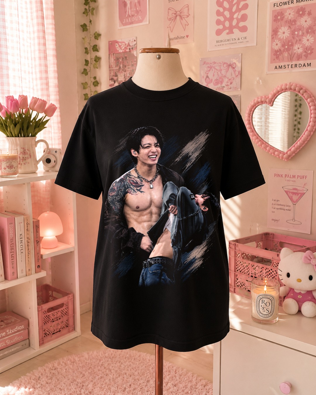 Black & White Tattoo K-Pop T-Shirt