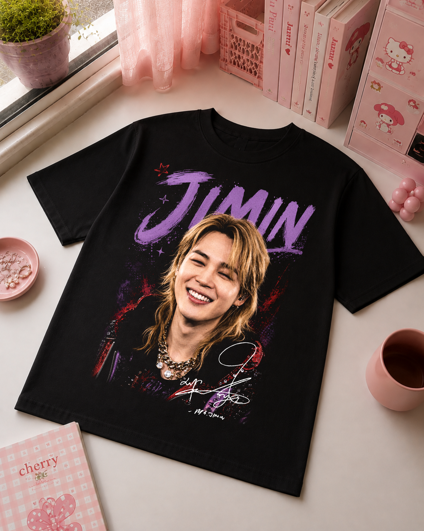 T-Shirt K-Pop Purple Black