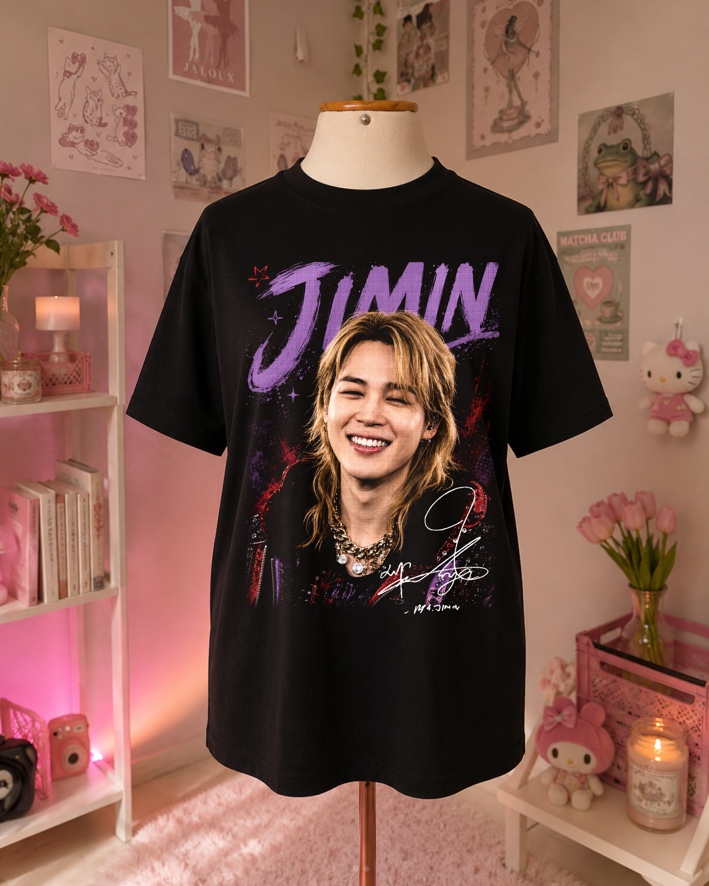 T-Shirt K-Pop Purple Black