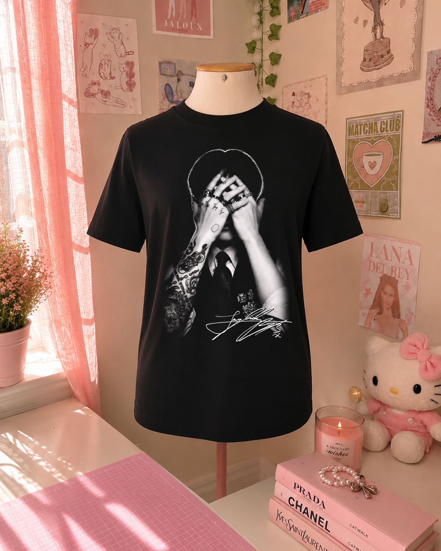Black & White Tattoo K-Pop T-Shirt
