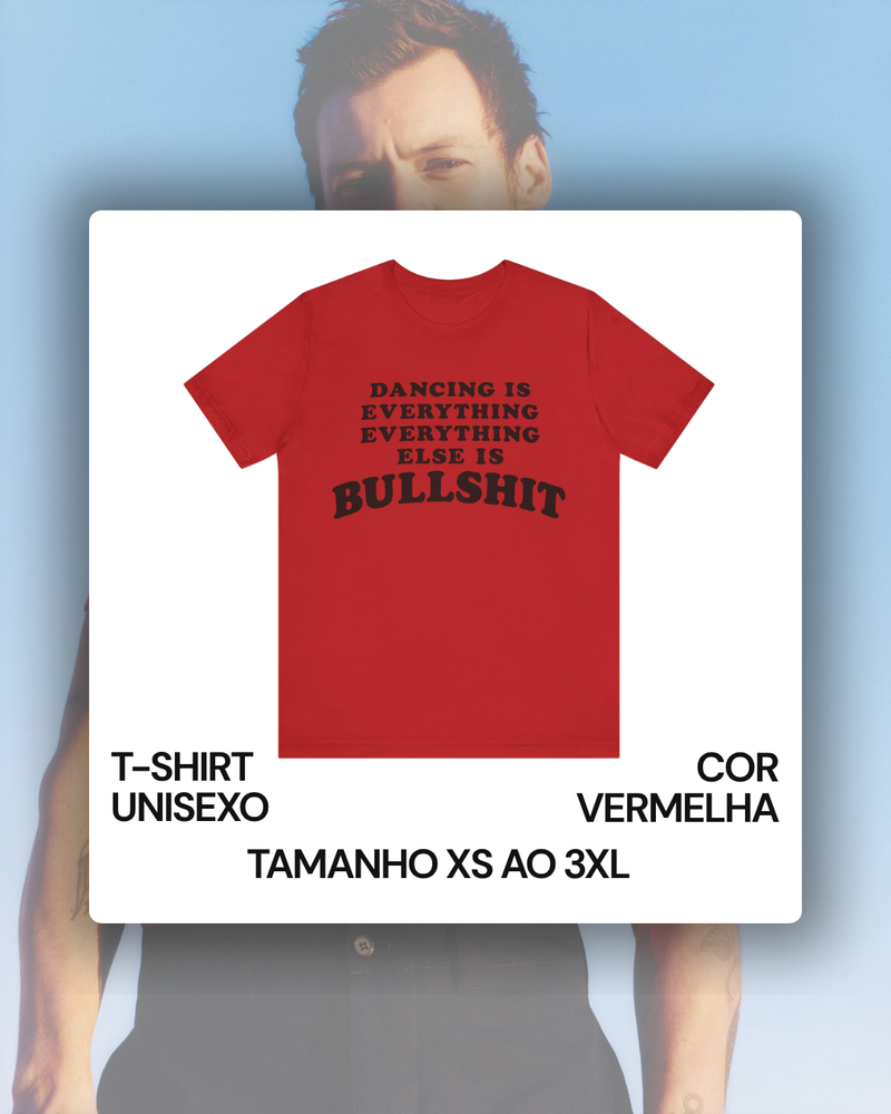 T-Shirt Dancing Is Everything | Camisola Vermelha Statement Vintage