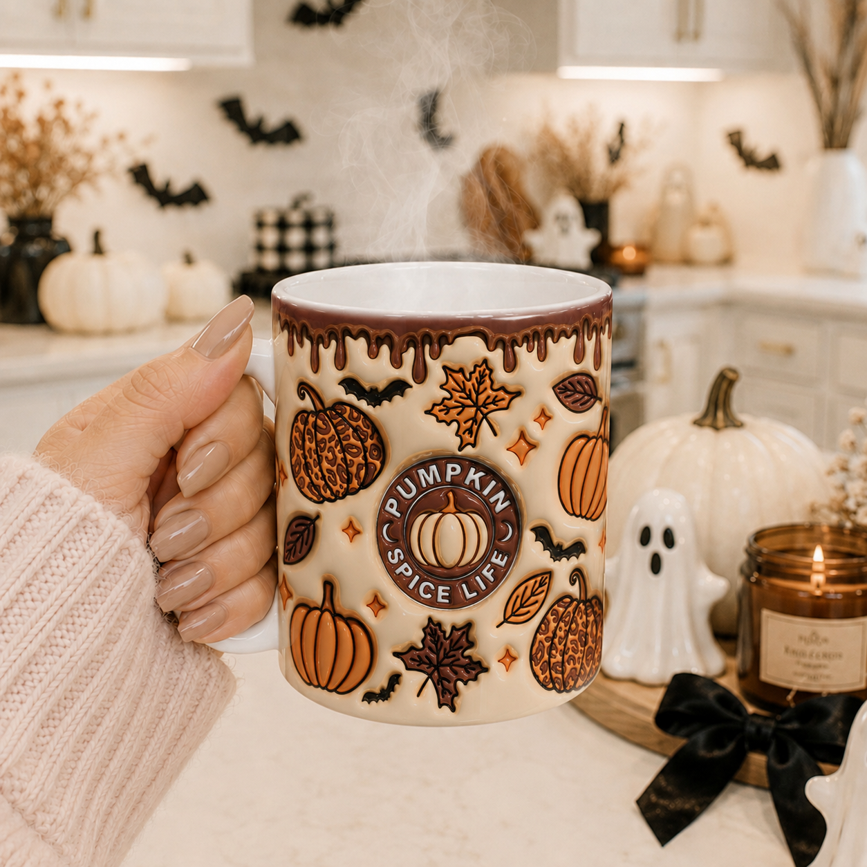 Caneca Pumpkin Spice Halloween | Autumn Aesthetic, Abóboras & Cozy Fall
