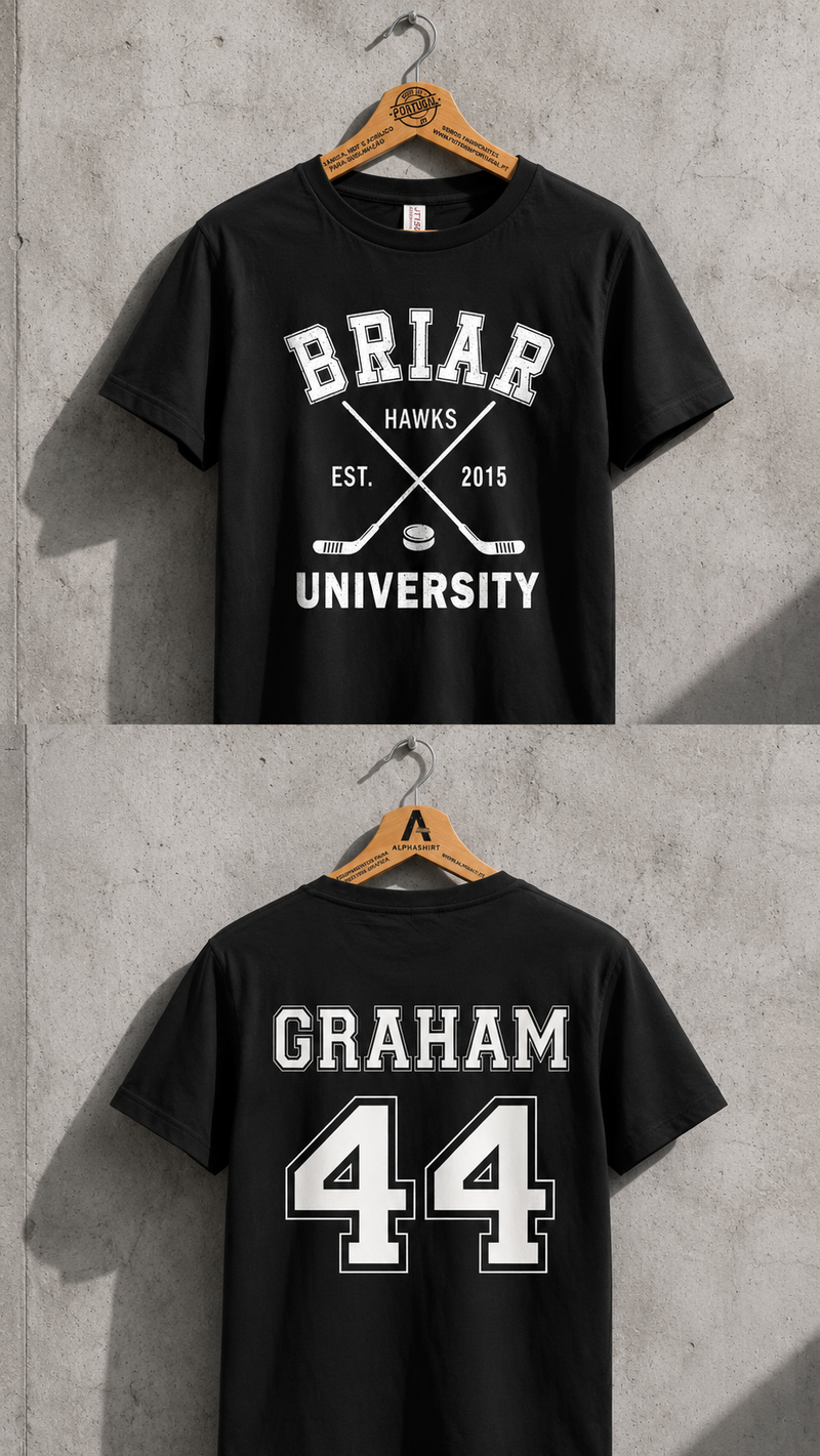 T-Shirt Oversized Vintage Hockey Universitário Unissexo