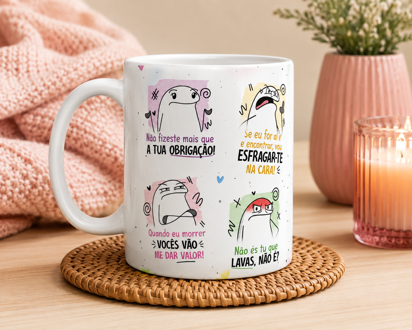 Caneca Mãe Portuguesa – As Frases que Todas as Mães Dizem | Prenda Divertida
