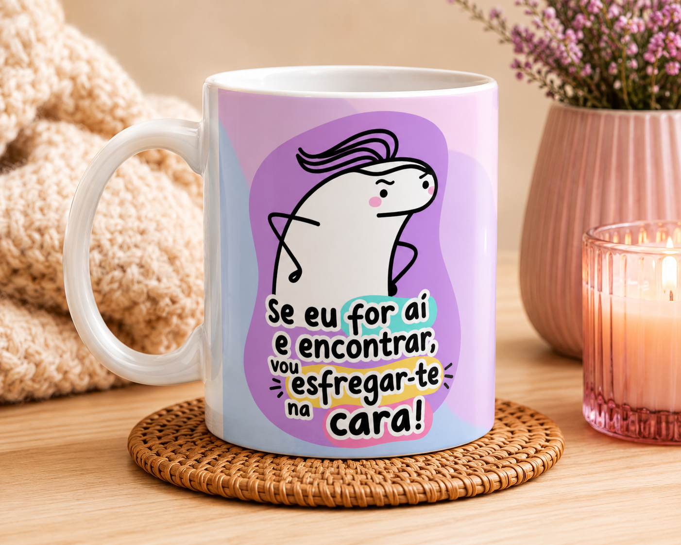 Caneca Mãe Portuguesa – "Se Eu For Aí e Encontrar..." | Prenda Divertida