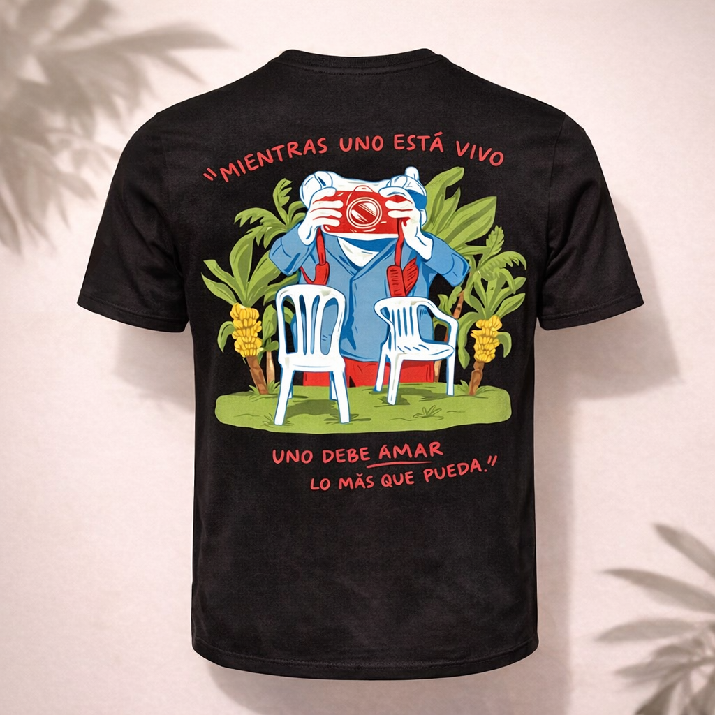 T-shirt Estilo Latin Vibes – Design Artístico Tropical com Estética Urbana