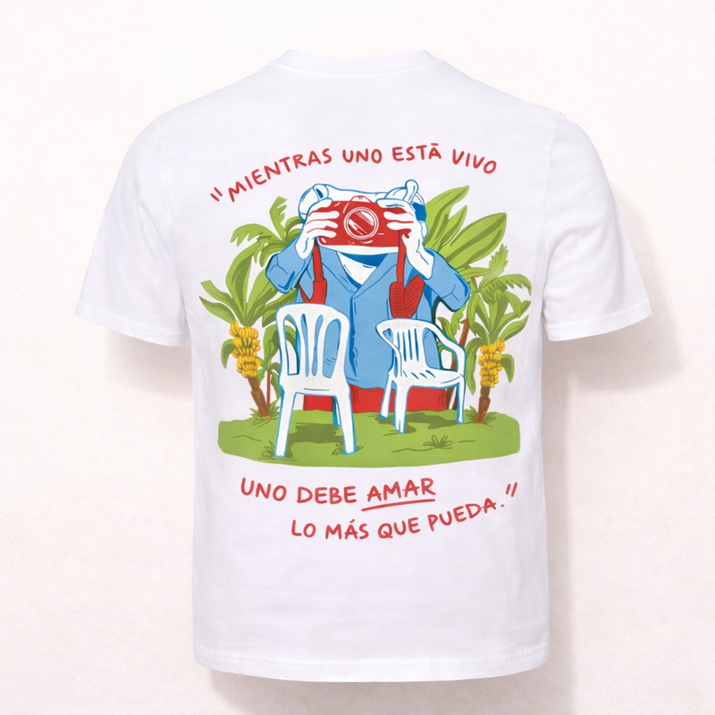 T-shirt Estilo Latin Vibes – Design Artístico Tropical com Estética Urbana