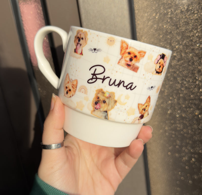 Caneca Personalizada com Foto do Seu Animal + Nome – 295ml