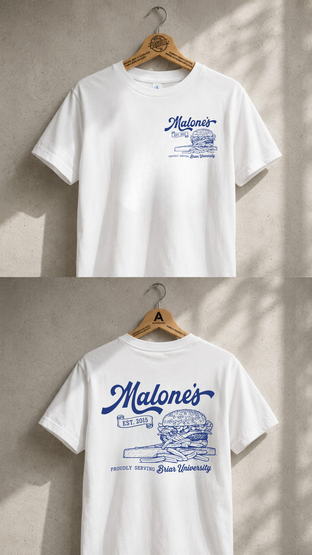 T-Shirt Vintage Retro Burgers Oversized Branca Unissexo