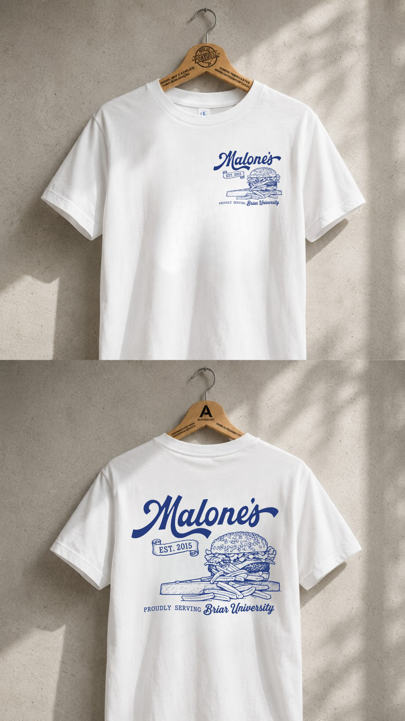 T-Shirt Vintage Retro Burgers Oversized Branca Unissexo