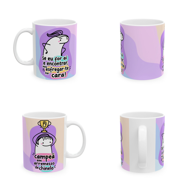 Caneca Mãe Portuguesa – "Se Eu For Aí e Encontrar..." | Prenda Divertida
