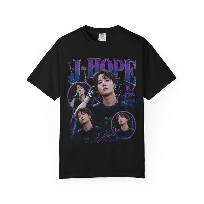 K-Pop Idol T-Shirt Preta Purple Lightning