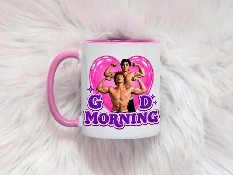 Caneca IR + SH Good Morning Hockey Romance, Coffee Mug para Book Lovers, Caneca Girly para Leitoras, Hockey Reader Gift