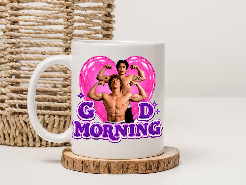 Caneca IR + SH Good Morning Hockey Romance, Coffee Mug para Book Lovers, Caneca Girly para Leitoras, Hockey Reader Gift