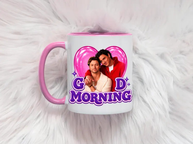 Caneca DL + GG Good Morning Hockey Romance, Coffee Mug para Book Lovers, Caneca Girly para Leitoras, Hockey Reader Gift
