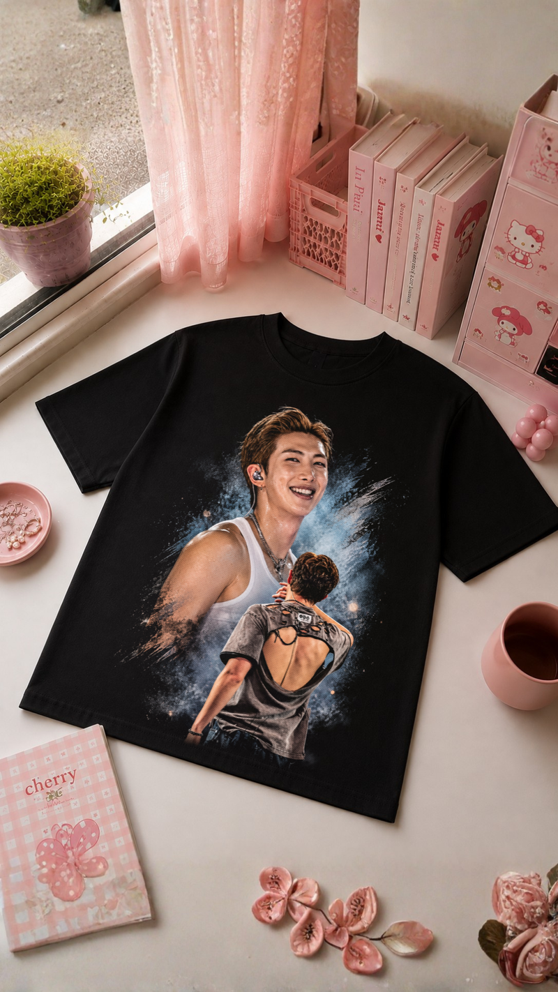 T-Shirt K-Pop Concert | Camisola Preta Korean Pop Aesthetic